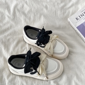 休闲运动板鞋 喜叔 新款 厚底德训鞋 小众复古百搭小白鞋 女2025春季