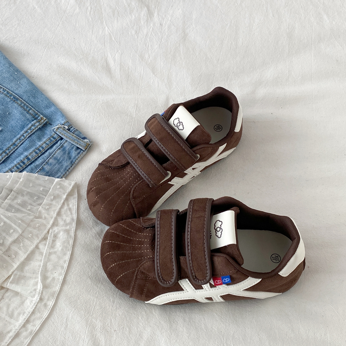 美式复古贝壳头板鞋丑萌德训鞋潮