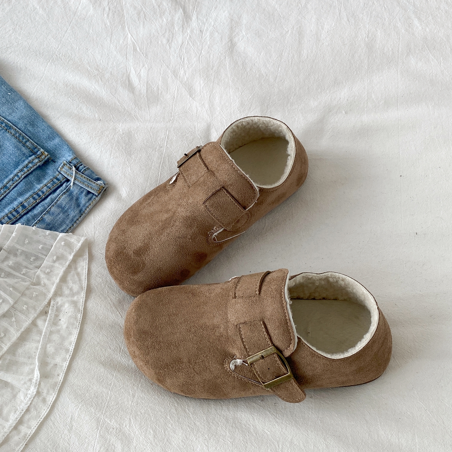 秋冬保暖加绒勃肯鞋全包博肯棉鞋