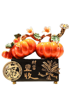招财节节高升柿柿如意新中式摆件办公室客厅电视柜高档酒柜装饰品