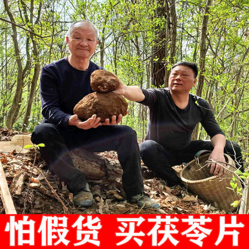 大别山生切晒干无硫茯苓片500克