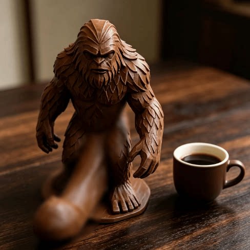 跨境新品Funny Bigfoot Figurine大脚怪搞怪模型3D打印大脚怪摆件 - 实物图