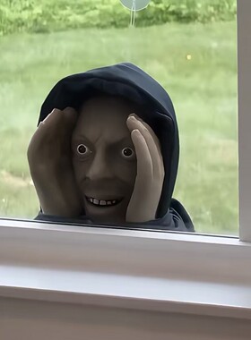 恐怖陌生人偷窥贴纸创意
