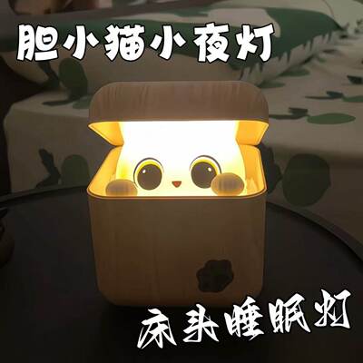 胆小猫小夜灯智能声控牀