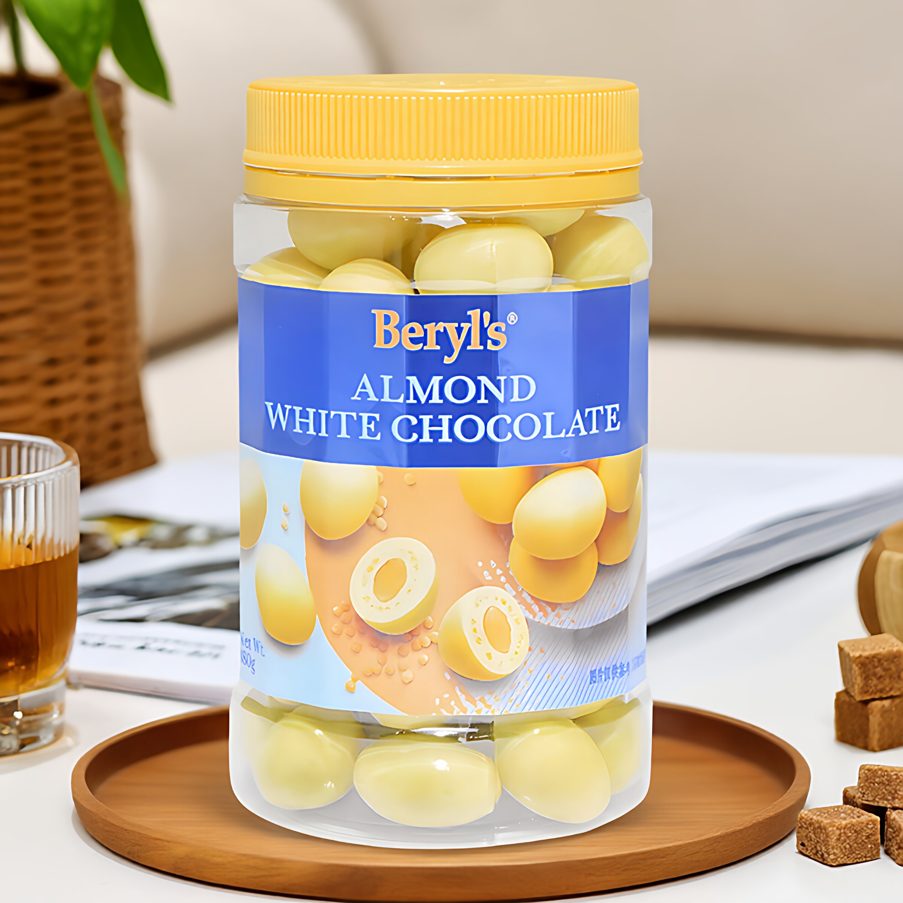 马来西亚原装进口零食beryls倍乐思巧克力豆mm儿童夹心白巧球罐装