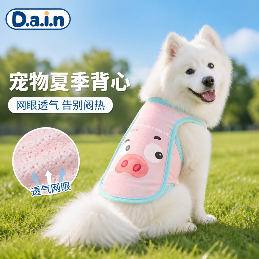 狗狗凉凉衣萨摩耶夏季大中型犬防晒冰凉降温薄款背心宠物外出衣服