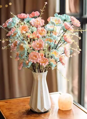 杜鹃轻奢仿真花假花摆设客厅家居装饰摆件餐桌干花艺插花仿生花束