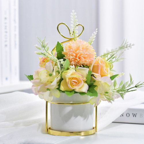 干花花束客厅摆件餐桌摆花小盆栽