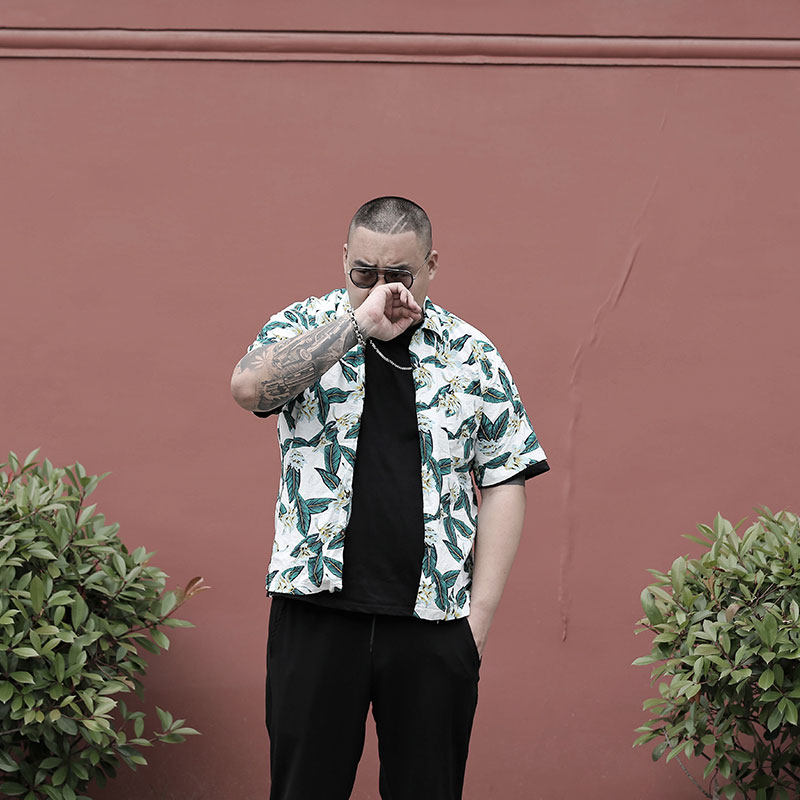 森山组大码男士花衬衫网红潮棉麻痞帅休闲百搭加大短袖衫青年新款在类目 男装, 衬衫中 - 来自Buy2taobao.com提供专业的淘宝代购服务