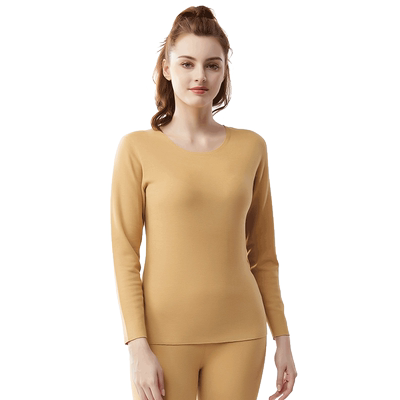 乔盾保暖内衣兔绒蚕丝圆领