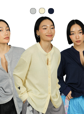 王润原创SOHANA2025新款华夫格软糯2.0宽松休闲纸片人长袖开衫