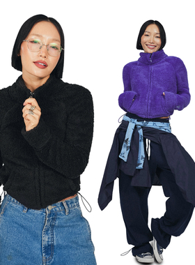 王润原创SOHANA2025美式长绒摇粒绒外套厚实秋冬修身休闲轻便外套