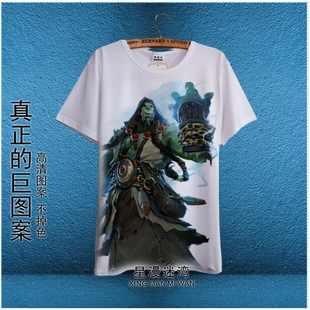 2024龙年魔兽世界周边 巫妖王之怒 阿尔萨斯动漫T恤 wow 夏装男女