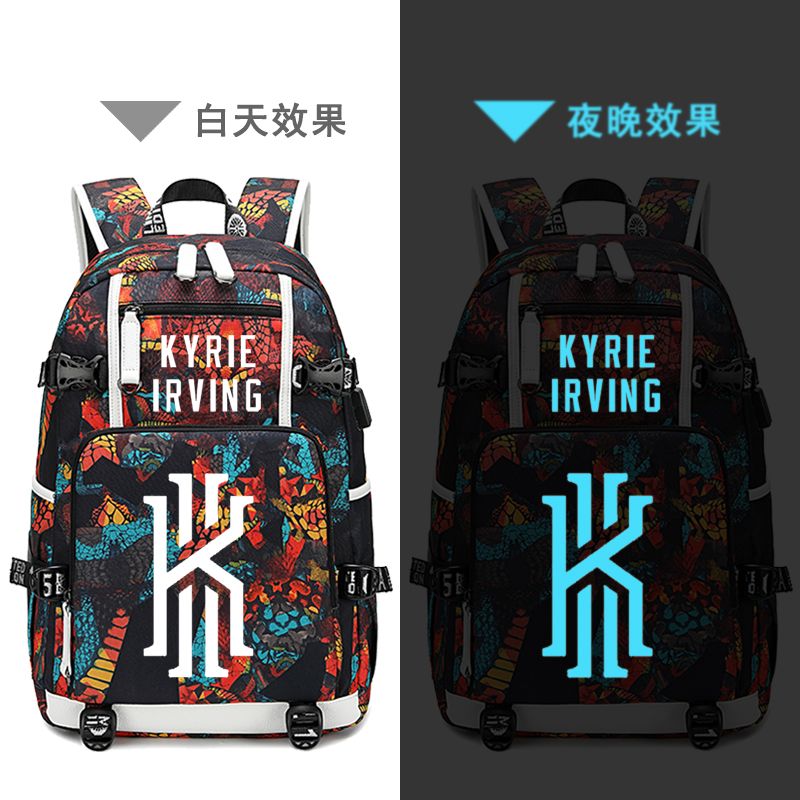 2024Kyrie Irving篮球书包凯里欧文大容量学生双肩包篮网队夜光运
