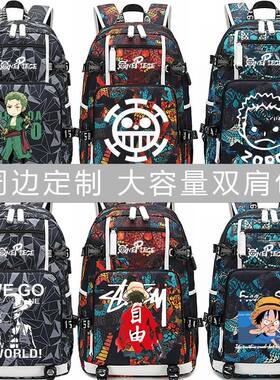 2024新品海贼王路飞书包三五六年级中小学生男女潮流大容量双肩背