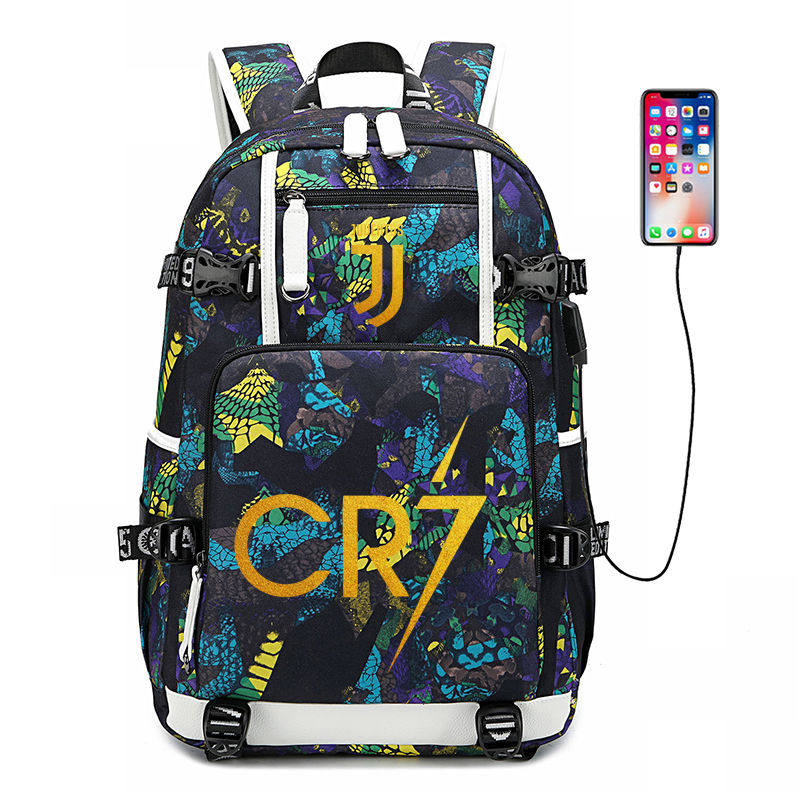 2024足球c罗书包CR7迪巴拉青少年男女学生背包运动旅行双肩包