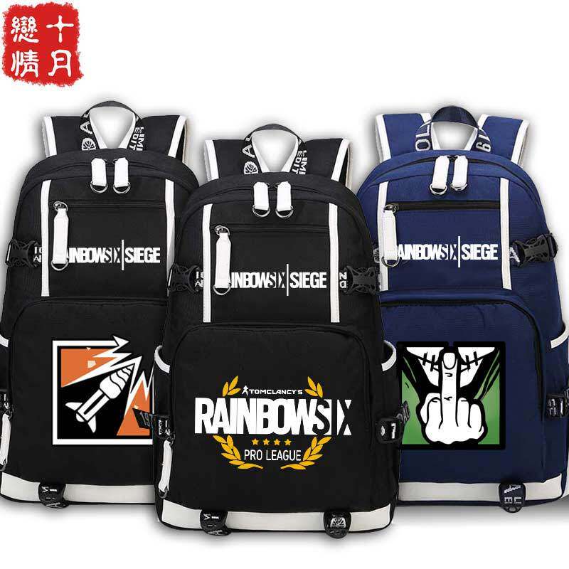 2025游戏周边 彩虹六号围攻书包 steam6号攻干员 男女学生双肩背
