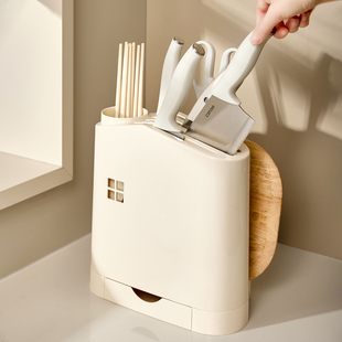 刀架置物架台面厨房多功能菜刀筷子菜板架一体刀具筒砧案板收纳盒