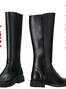 男女皮靴男鞋COSPLAY动漫游戏骑马靴仪仗队长靴马丁靴子加棉高筒
