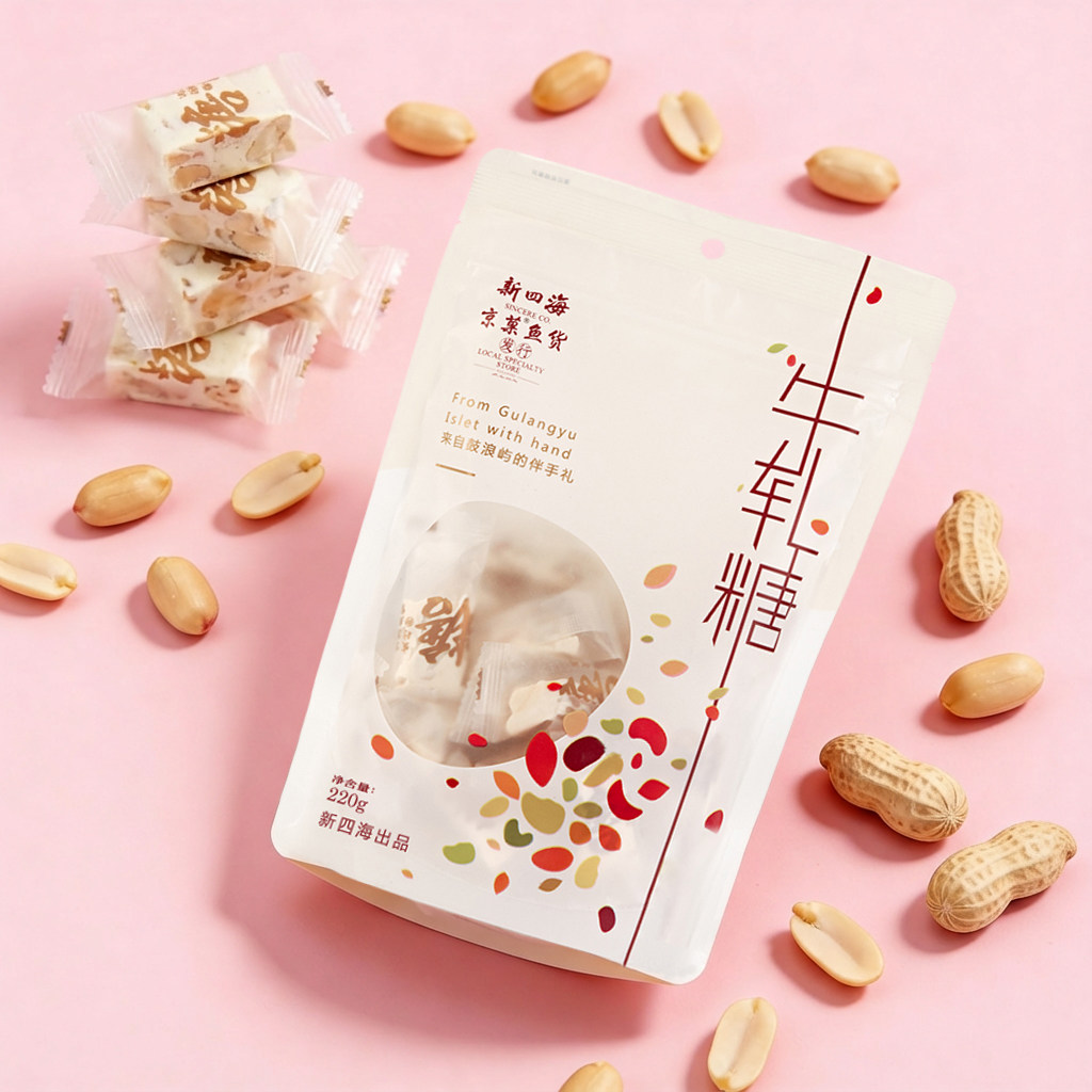 鼓浪屿新四海手工花生牛轧糖厦门特产牛扎糖婚庆喜糖果牛奶糖零食