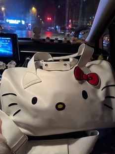 HelloKitty卡通可爱大包包单肩蝴蝶结凯蒂猫手提健身包斜挎旅行包