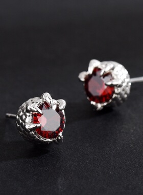 简约单钻锆石四爪耳钉男女款小众设计感ins冷淡百 S925 银针耳饰