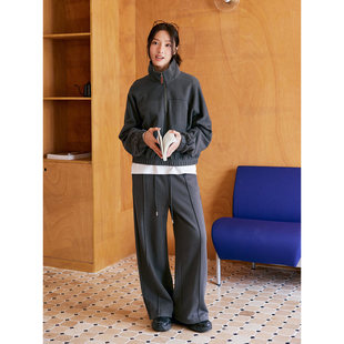6179 鹿与飞鸟 灰色两穿领卫衣卫裤 松弛感懒人套装 6180 秋日来信
