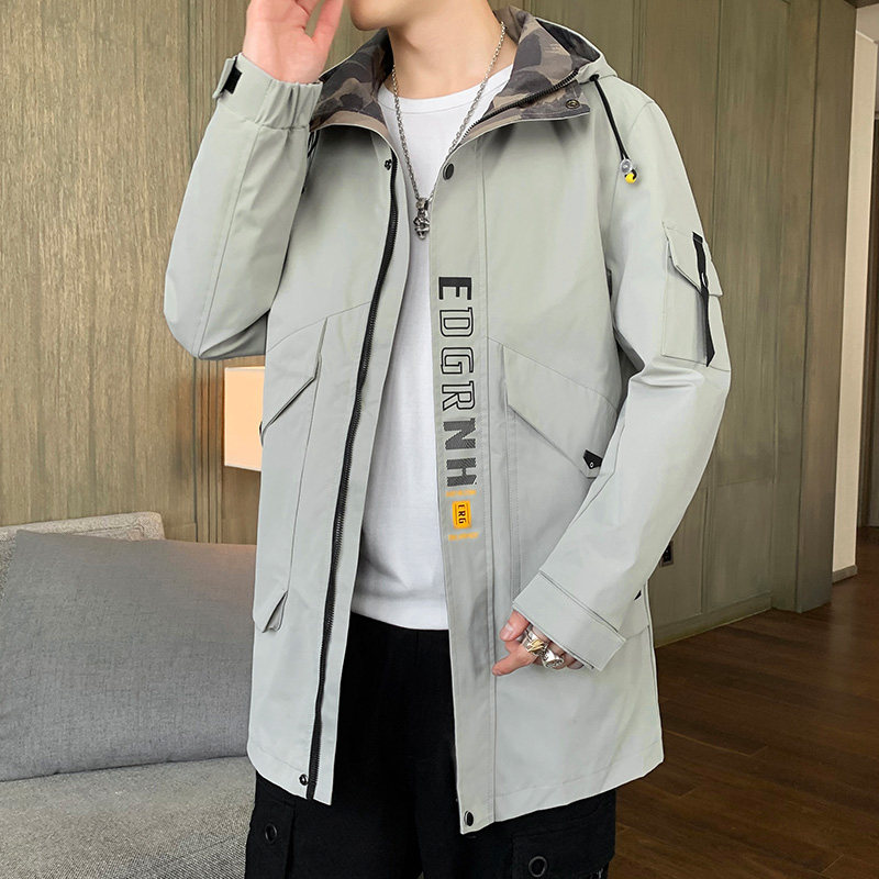 青少年秋装外套男潮流中长款夹克学生秋冬上衣官网以纯官方旗舰店