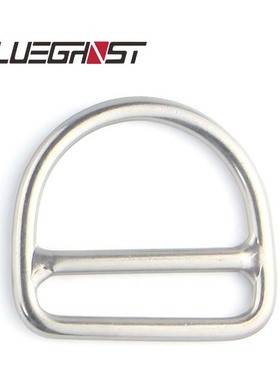 Blueghost 316不锈钢横档无缝D环 焊接D环日字扣 50mm腰带定位扣