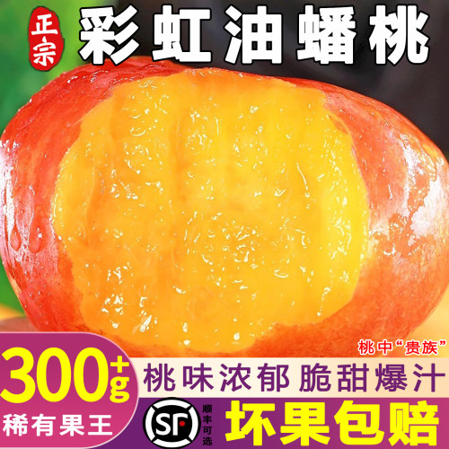 正宗彩虹油蟠桃新鲜水果黄金蟠桃