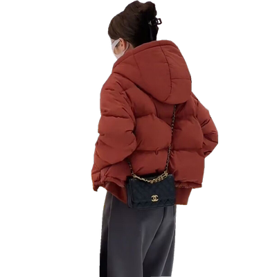 小个子短款羽绒服女加厚连帽冬季