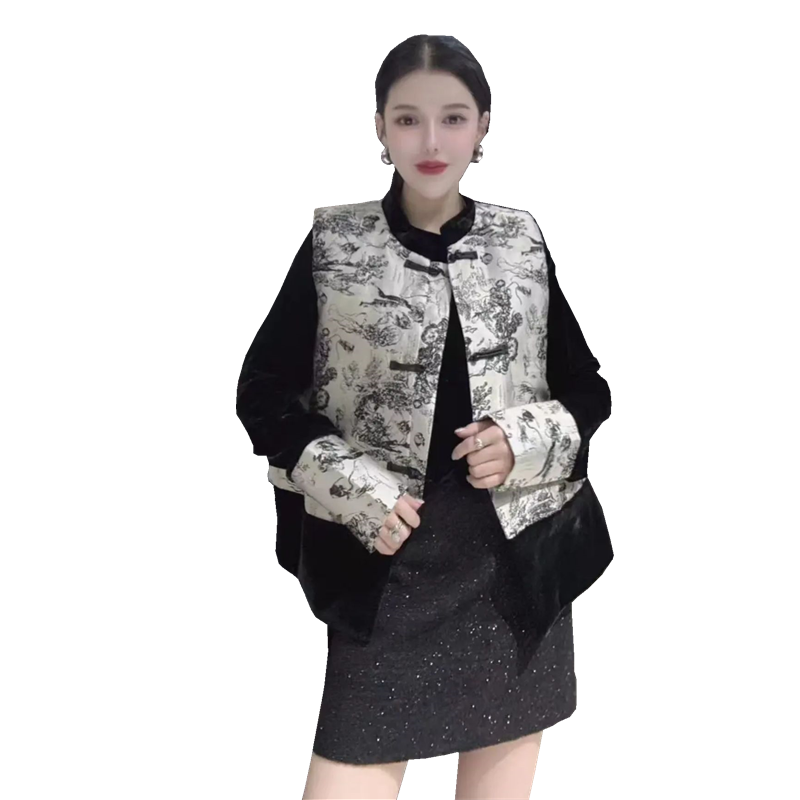 中国风马甲女短款春季背心坎肩外
