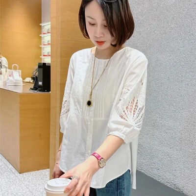 法式衬衫女短袖薄款夏季2025新款