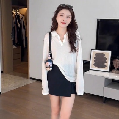 冰丝针织衫女薄款防晒衬衫上衣