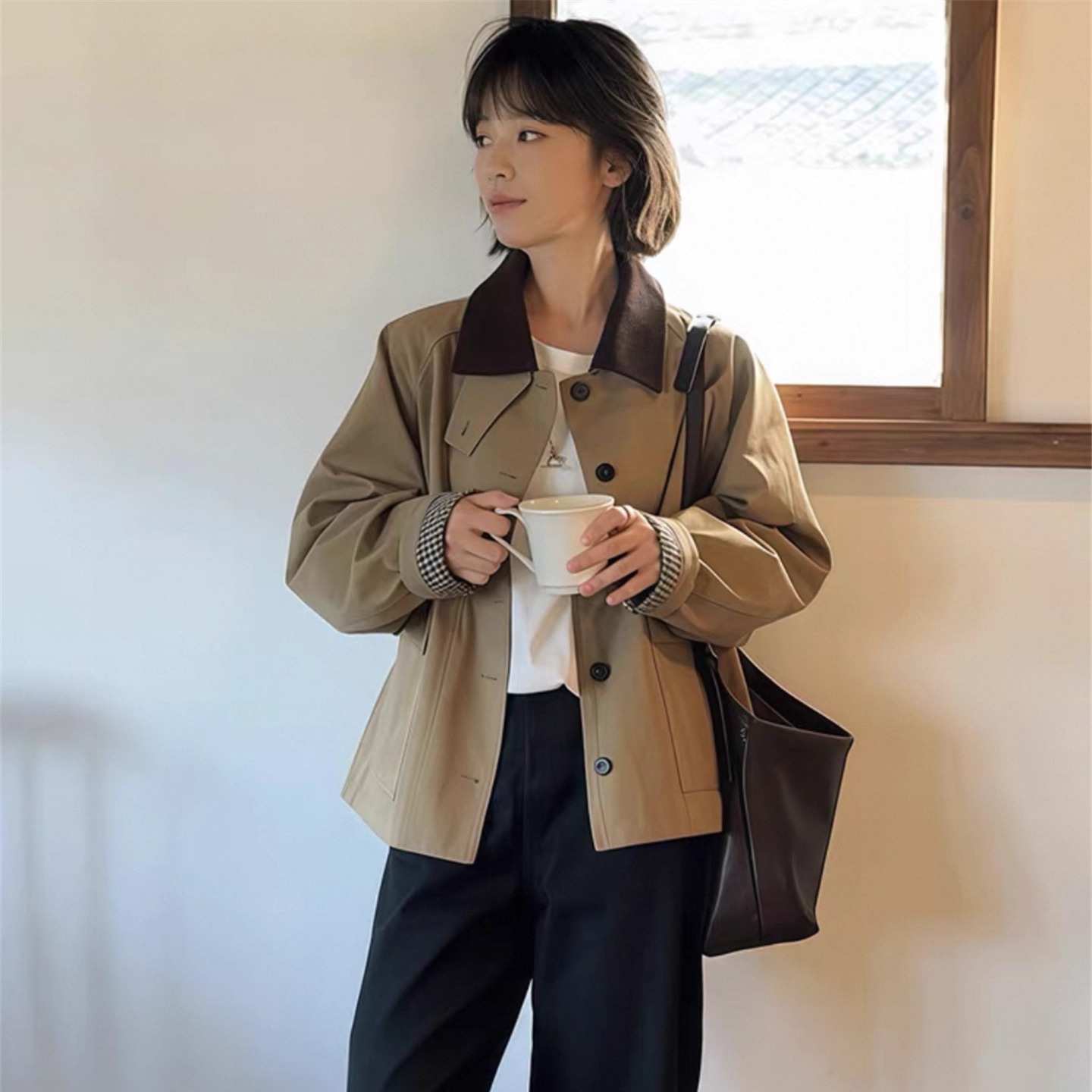 风衣外套女短款秋季2025新款韩系