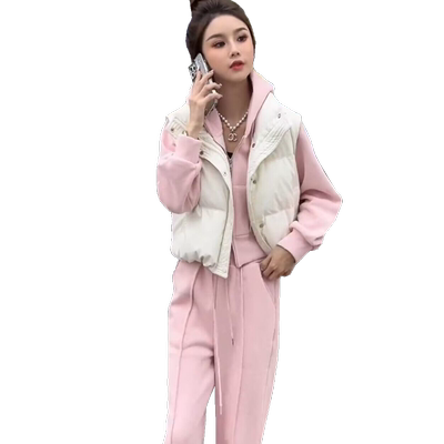 白鸭绒羽绒马甲女冬季小个子背心