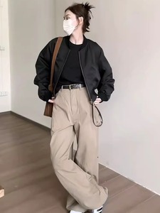 棒球服外套女短款小个子上衣秋季新款2025韩版宽松气质高级感夹克