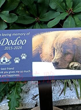 影雕制作石雕定制大理石碑宠物纪念品照片雕刻猫咪狗狗石刻厂家