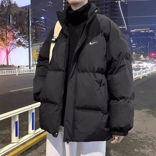 耐克顿羽绒棉服男款冬季美式潮流保暖夹克外套情侣纯色百搭棉衣冬