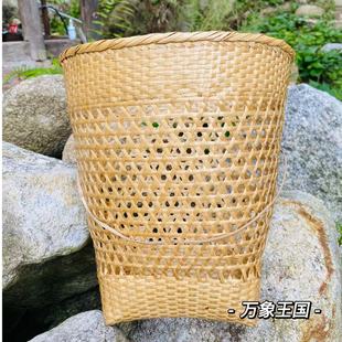 云南景颇族纯手工竹编背篓背篼订制精品竹编背筐菜筐竹编背娄背箩