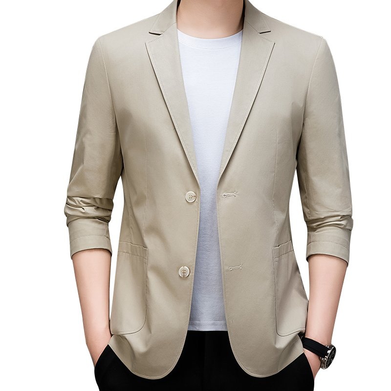 名闻春秋季纯色休闲西服