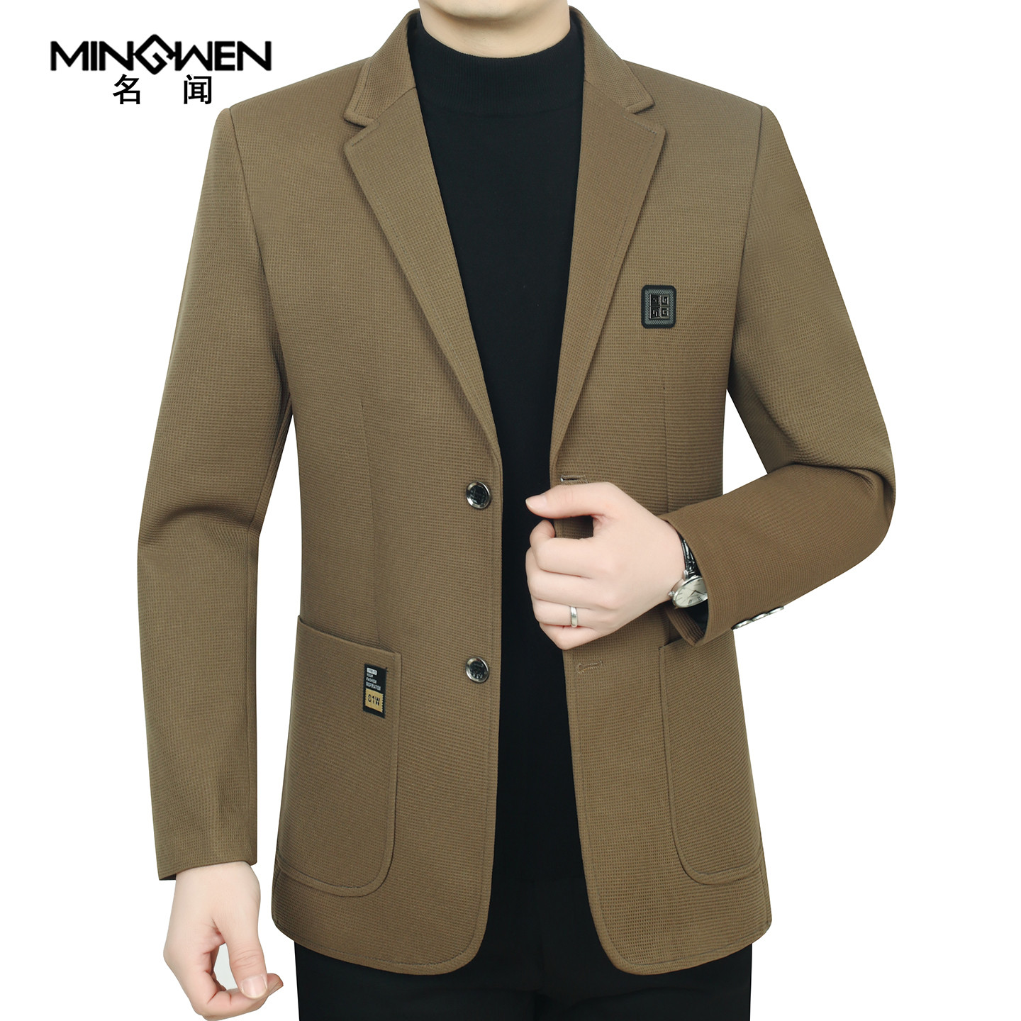 休闲西服男春秋薄款韩版修身时尚潮流高级感痞帅西装外套单件上衣