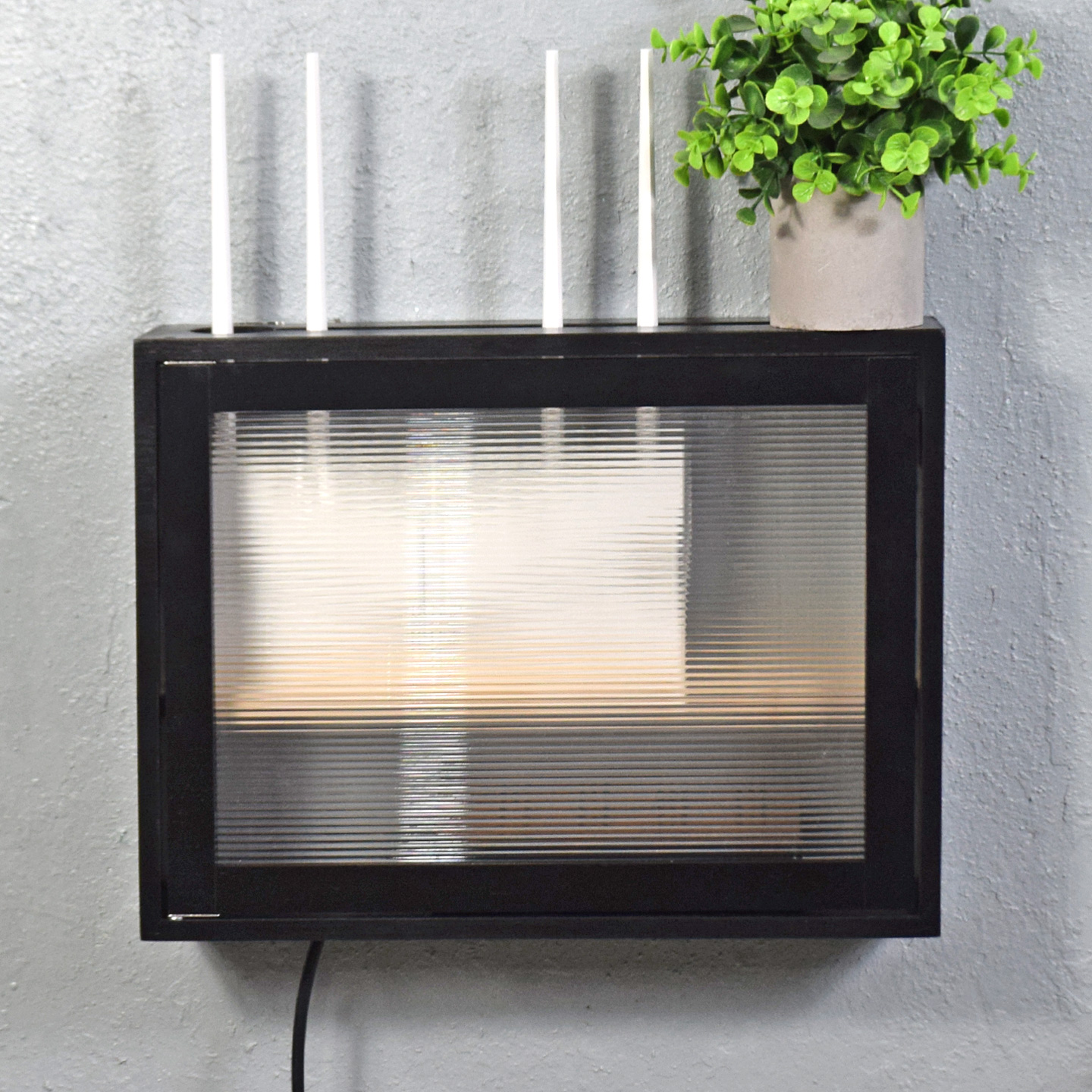 壁挂式实木无线wifi路由器收纳盒