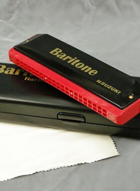 日本代购直邮 红黑SUZUKI铃木21孔口琴中低音口琴Sbh-21