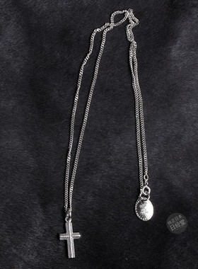 日本代购HARIM日本制男士925纯银烟熏做旧小号十字架潮人时尚吊坠