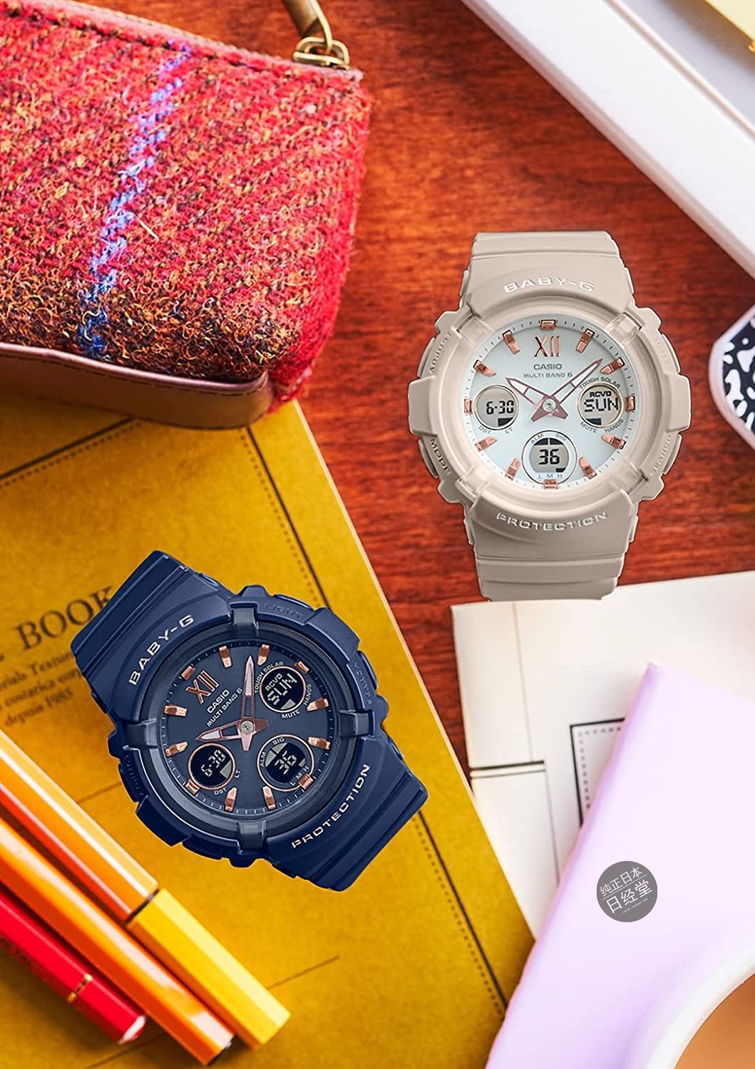 日本代购卡西欧新款简约学生党适用石英机芯女表bga-2800-4a2jf