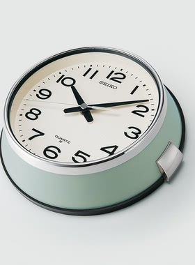 壁钟石英模拟金属框绿色