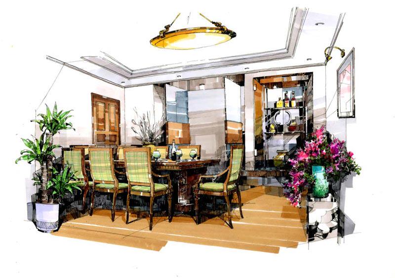 效果图室内设计快题代画手绘马克笔水粉素描色彩画代画水粉静物画