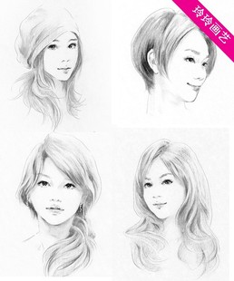 100%铅笔纯手绘自画像定做 送朋友自己DIY 特别的礼物/素描头像