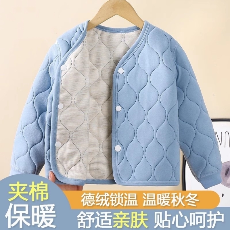 儿童保暖校服神器学生内胆秋冬男女童三层夹棉中大童加厚外套